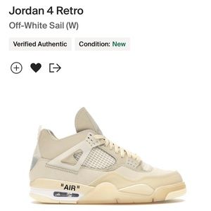 Jordan 4 (Off White Sail)
